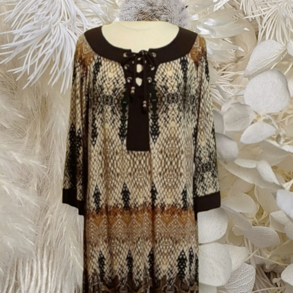Curations Snake Skin Animal Print Dress - Picture 3 of 16